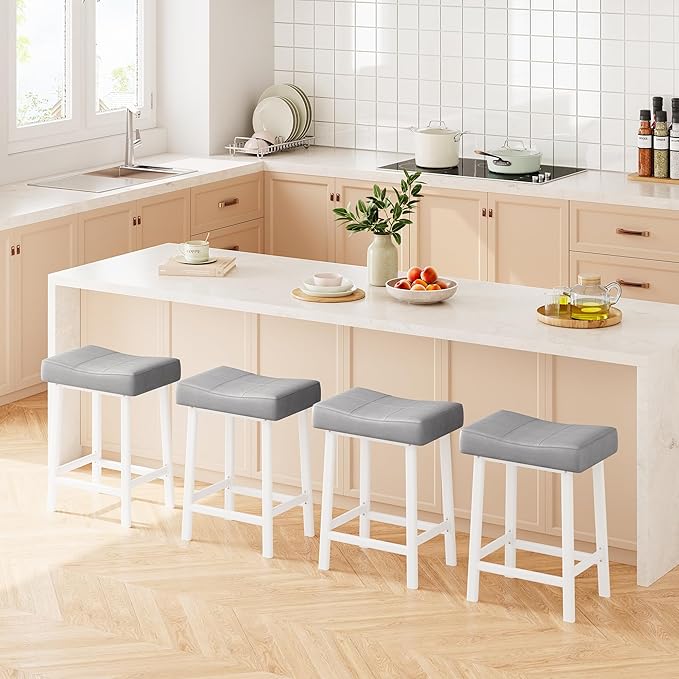 GarveeHome Counter Height Bar Stools Set of 4, 24 Inch Barstools - Image 6