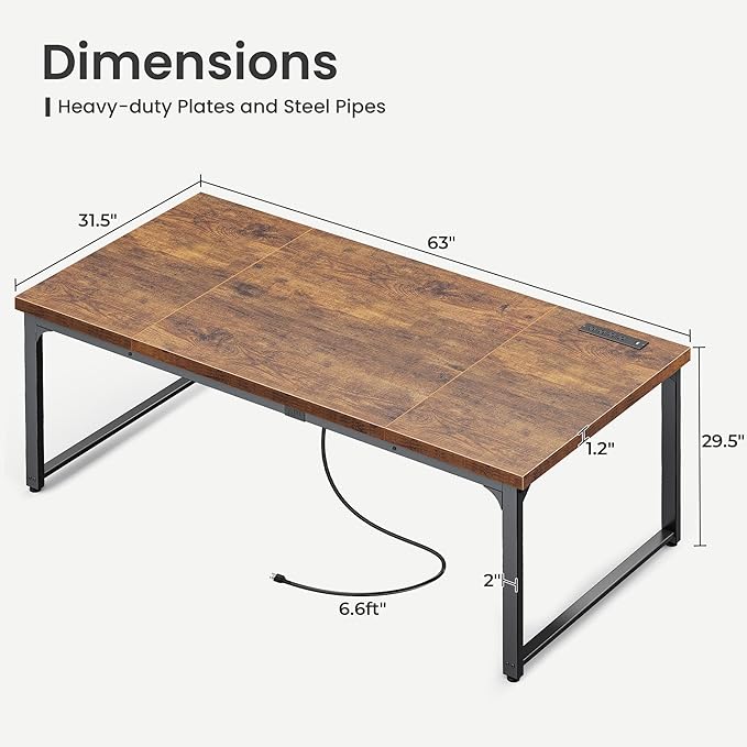 Huuger 63 x 31.5 inch Desk - Image 3