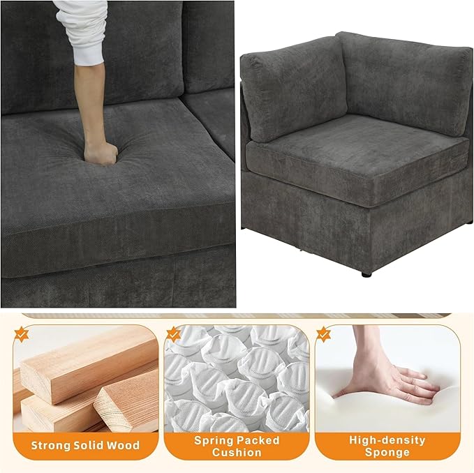Sectional Couches Sofa for Living Room, 101″ Modern L Shaped Couch - Image 4