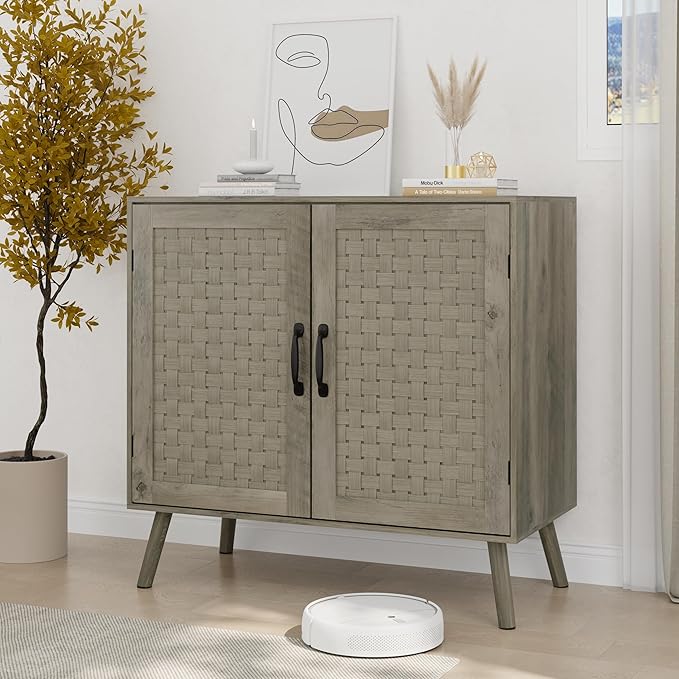 Smuxee Wood Sideboard, Freestanding Buffet Cabinet - Image 8