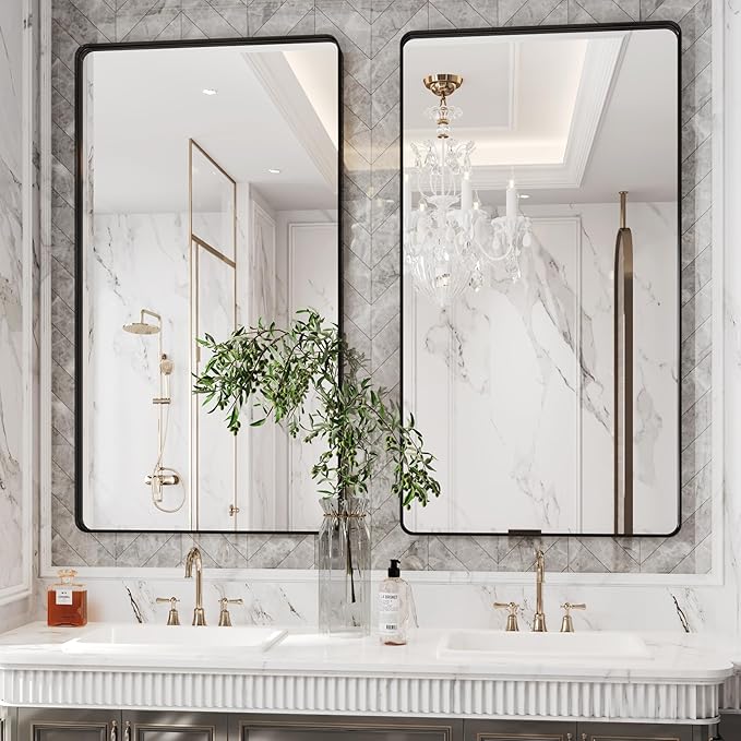 Black Mirror for bathroom30x55 inch, Bathroom Mirrors for Over Sink, Mirrors - Image 2