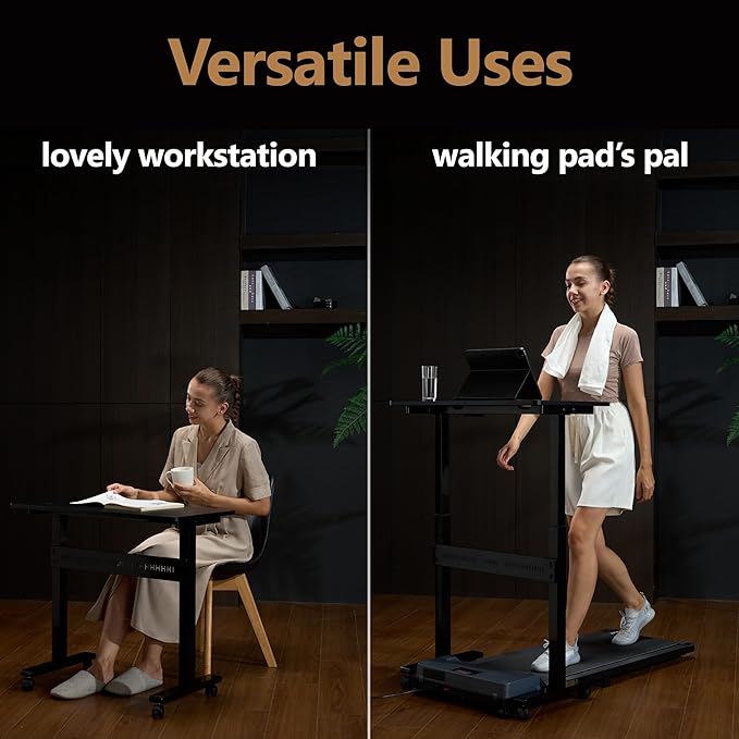 Non-Electric Auto-Lifting Standing Desk, No Knobs or Crank, Rolling and Mobile - Image 6