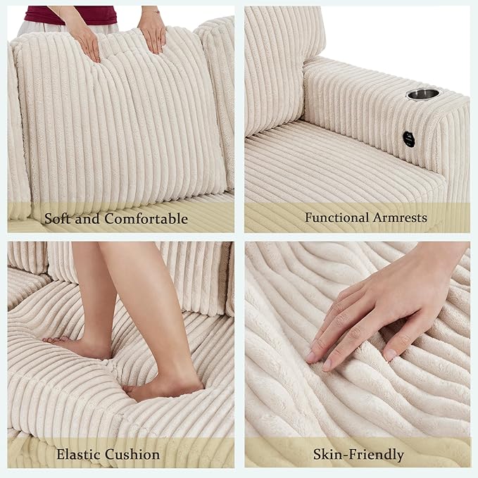 Ball & Cast Modular Sectional Sleeper Sofa Bed, L-Shaped Couch W/Pull Out Bed - Image 7