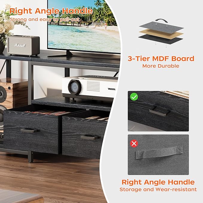 Homeiju TV Stand for TVs up to 75 Inch, Entertainment Center - Image 5