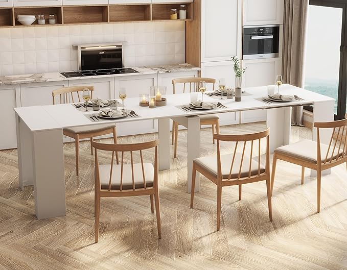KEIKI 20"-118.5" L Extendable Foldable Dining Room Table by Unknown