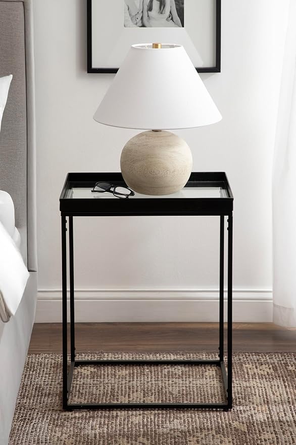 Kate and Laurel Lonsdale Modern Glass Narrow End Table; 18 x 12 x 24; Clear - Image 4