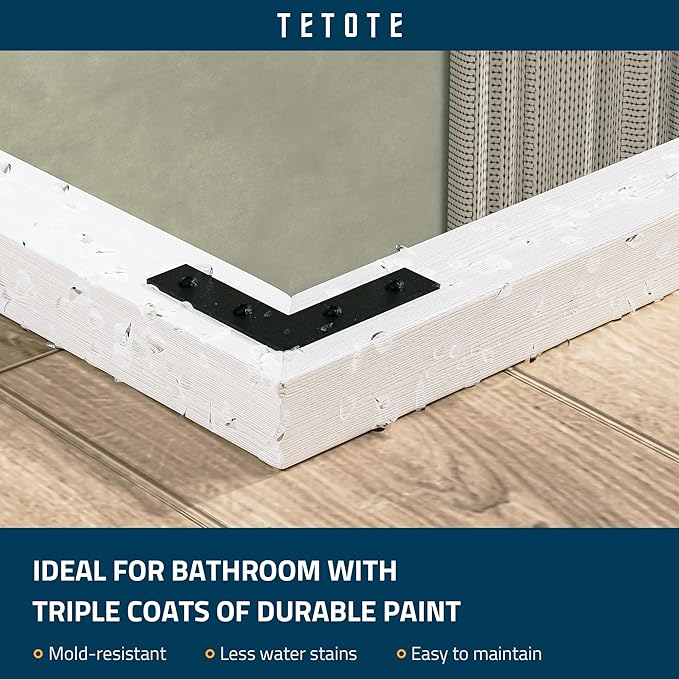 TETOTE 72 x 36 White Wooden Mirror - Image 3