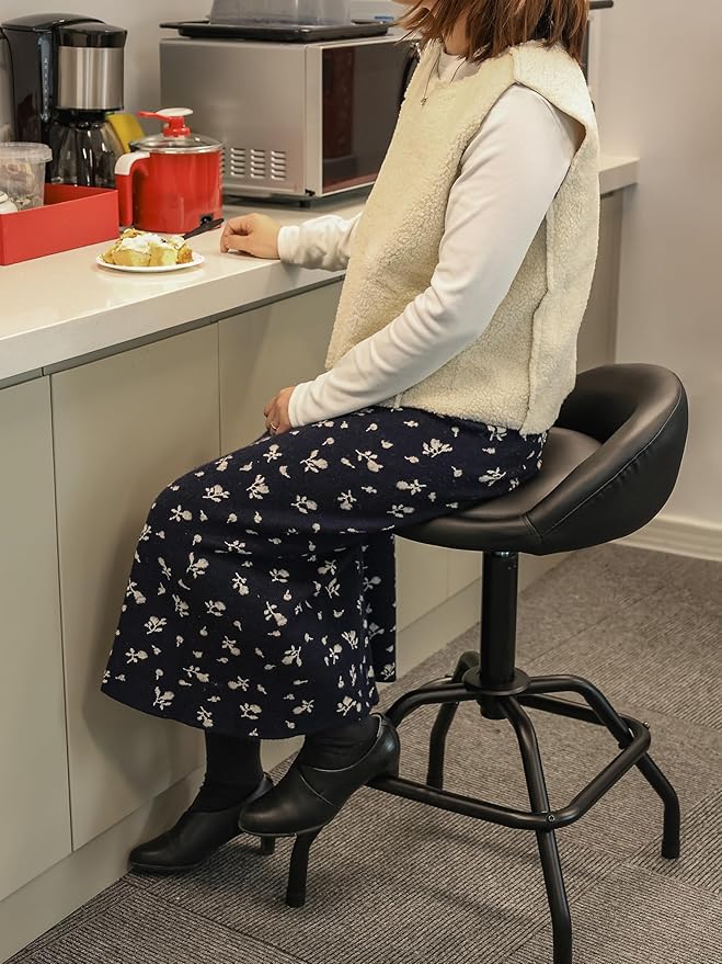 SMART JERRY - Garage Shop Stools, Counter Height Bar Stools, Swivel Barstools - Image 8