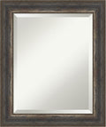 Amanti Art Brown Wall Mirror 25x21 Alta Rustic Char Rectangle Bathroom Mirror by AmantiArt