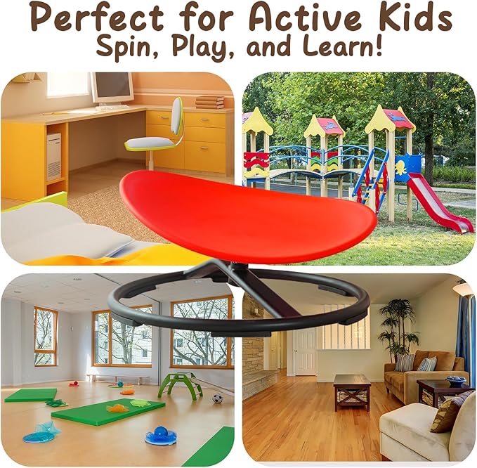 Kids Sensory Spinning Chair for Autism Ages 3+, Sit and Spin Swivel Chair for - Image 8