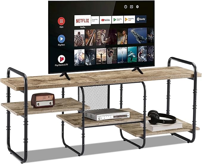 VECELO TV Stands for 55 Inch, Entertainment Center/Media Console Table by VECELO
