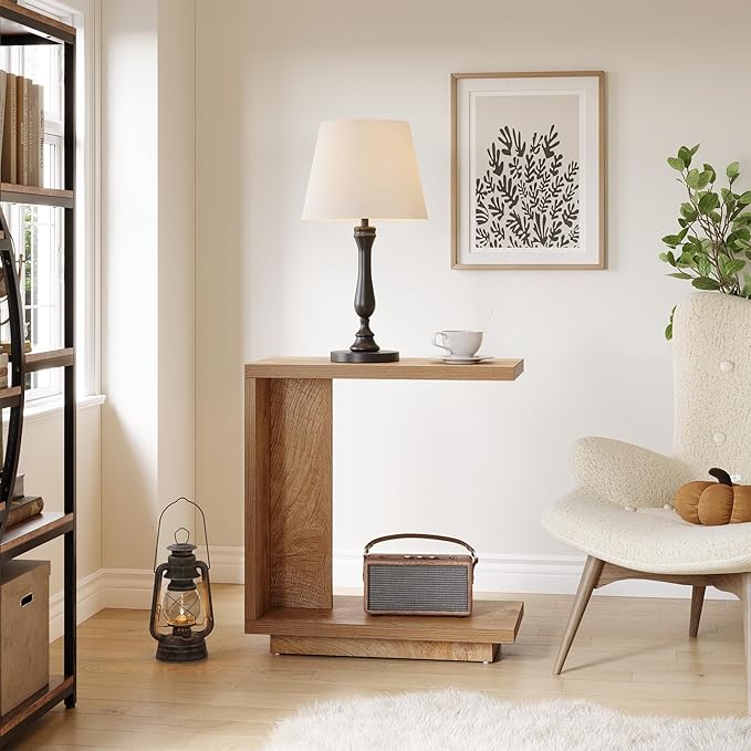 LITTLE TREE C-Shaped Side Table, Narrow 2-Tier End Table - Image 5