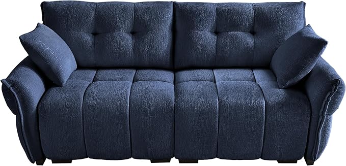 Modern Chenille Fabric 2-Seat Loveseat Sofa, Premium Upholstery Living Room - Image 4