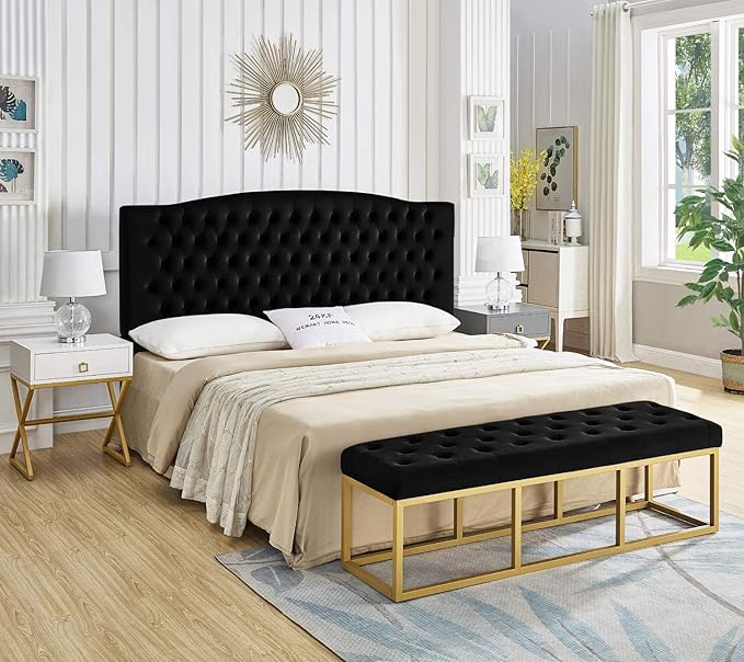 24KF Upholstered Tufted Long Bench - Image 7