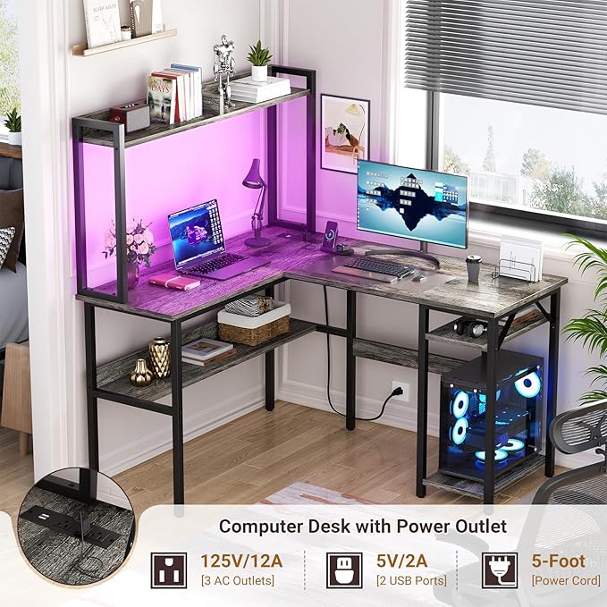 Unikito L Shaped Gaming Desk - Image 4