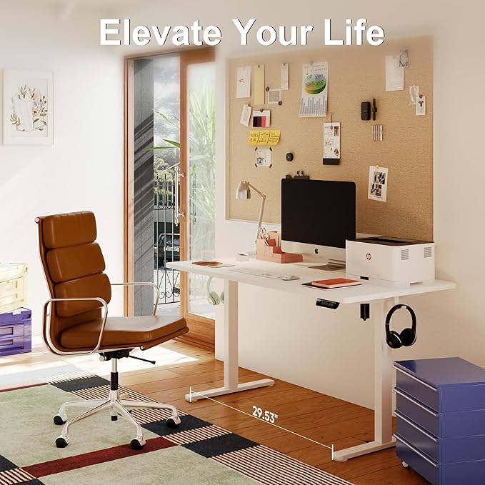 Monomi Electric Standing Desk, 47.2 Inch Height Adjustable Sit Stand Up - Image 2