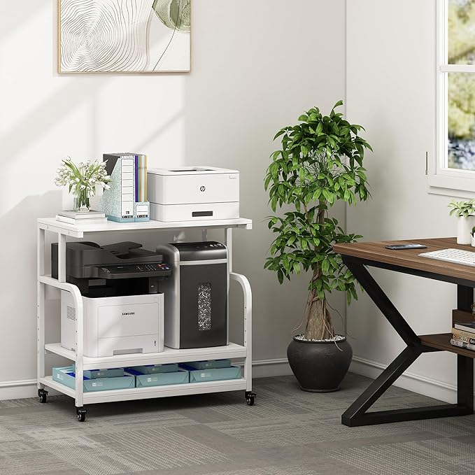Printer Stand, 32.3" x 18.9" x 32.1" Extra Large Printer Table - Image 6