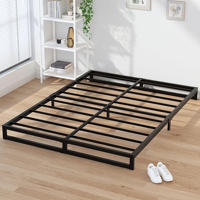 EMODA 7 Inch King Size Bed Frame No Box Spring Needed, Heavy Duty Metal Platform - Image 4
