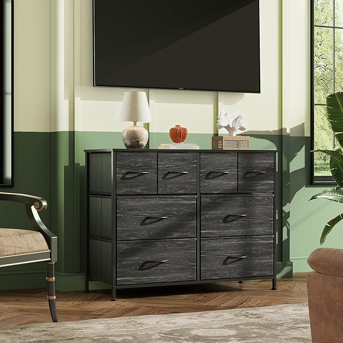 WLIVE Dresser for Bedroom with 8 Drawers, Wide Fabric Dresser for Storage and - Image 2