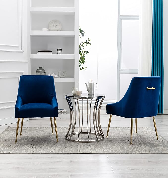 Velvet Dining Chairs Set of 2, Furniture Collection Modern Contemporary - Image 9