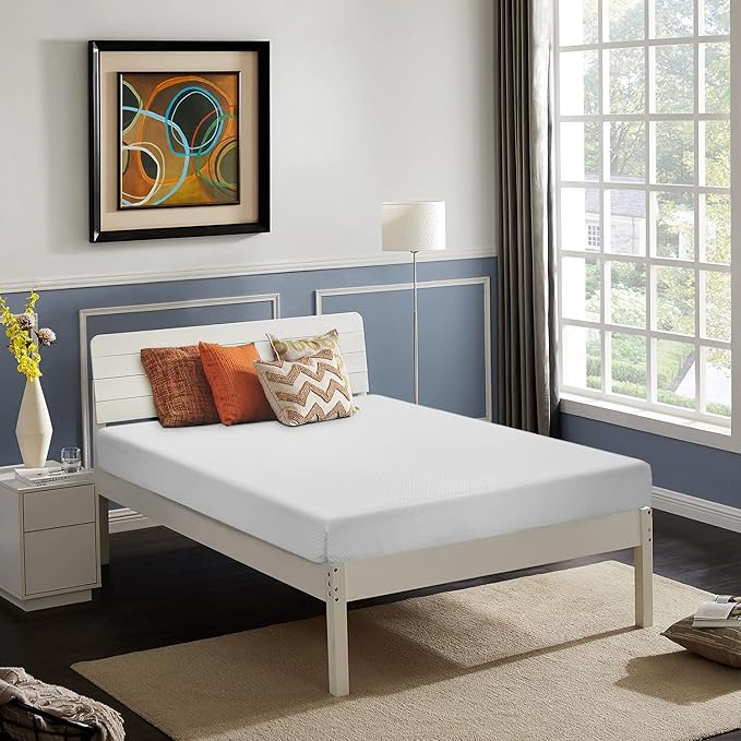 FDW | 5 Inch Twin Mattress | Medium Firm | Gel Memory Foam Mattress | White | by FDW