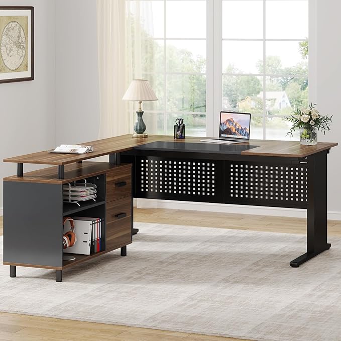 Tribesigns 63 Inch Executive Desk - Image 5