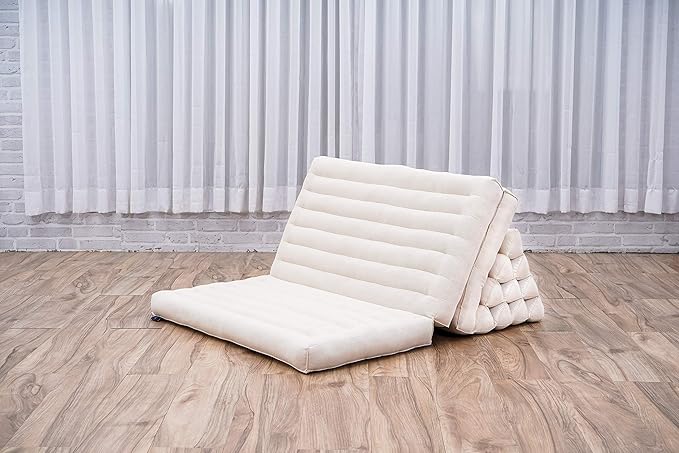 Leewadee 3-Fold Mat XXL with Triangle Cushion – Firm TV Pillow, Foldable - Image 6