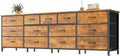 Huuger 70 Inch Dresser for Bedroom, TV Stand for 65, 80 Inch TV, 13 Fabric by Huuger