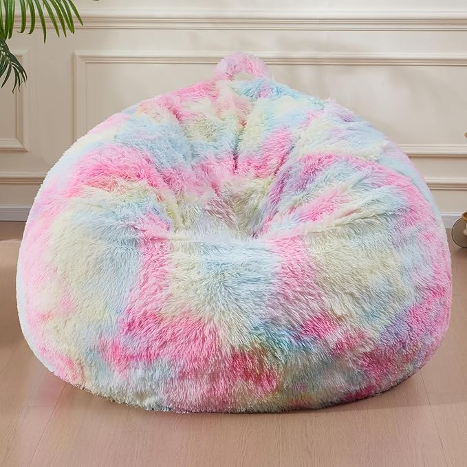 5FT Rainbow Bean Bag Chair Cover by Unknown