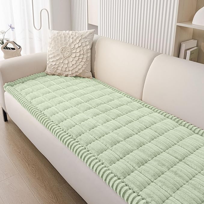 Smiry Couch Cover for Dogs Washable, Non Slip Fuzzy Pet Couch Covers for 3 by Smiry