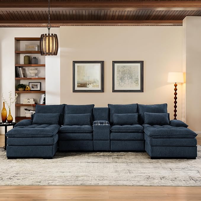 130" U-Shaped Sectional Sofa - Image 3