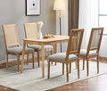 Merax Upholstered Solid Wood Dining Chairs Set of 4, French Country Style by Merax