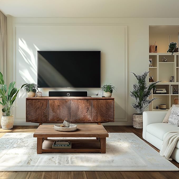 Acacia Harmony TV Stand for TVs up to 75+ Inch Entertainment Center - Image 8