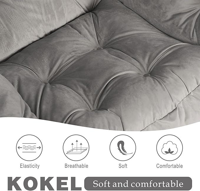 Lazy Chair with Folding Ottoman, Living Room Chairs, Accent Contemporary Lounge - Image 5