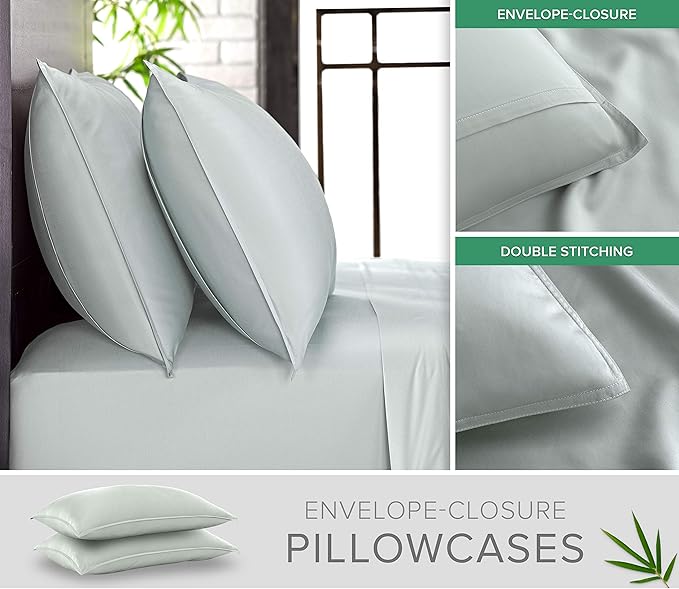 Twin Sheets by Pure Bamboo, Genuine 100% Organic Viscose Derived from Bamboo - Image 3