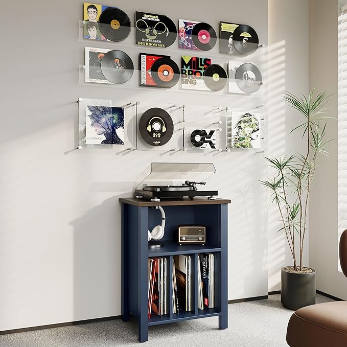 LIDYUK Record Player Stand, Vinyl Record Storage Table End Table - Image 6