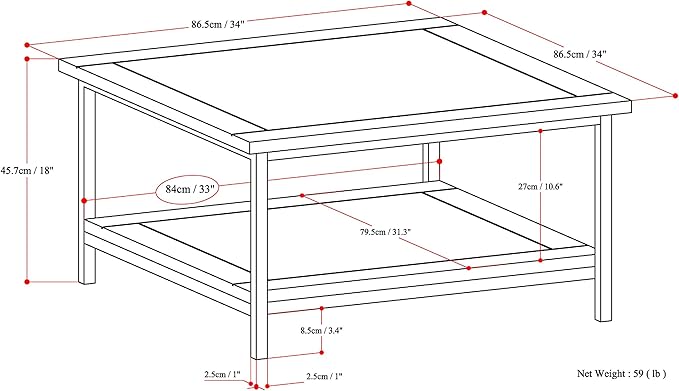 SIMPLIHOME Skyler Square Coffee Table - Image 3