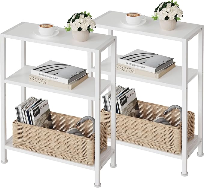 3-Tier Side Table Set of 2, Small End Table, Sofa Side Table by VANTIMO