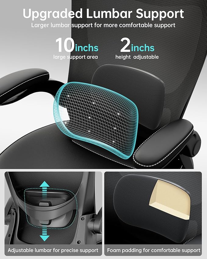 Office Chair, PU Leather Ergonomic Desk Chair - Image 4