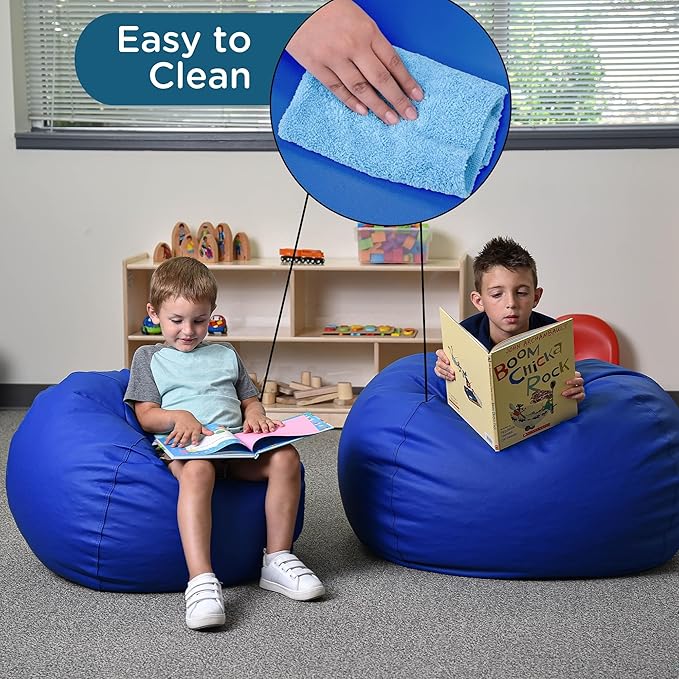 Children's Factory 26" Round Bean Bag, Bean Bag Chair - Image 5