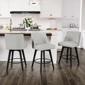 Counter Height Swivel Bar Stools Set of 3, 26 Inch Bar Stools by AMICLIBER