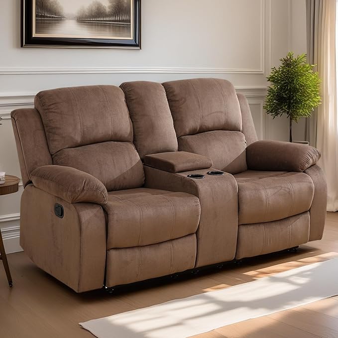 Loveseat Recliner Sofa, Reclining Loveseat Couch by FONTOI