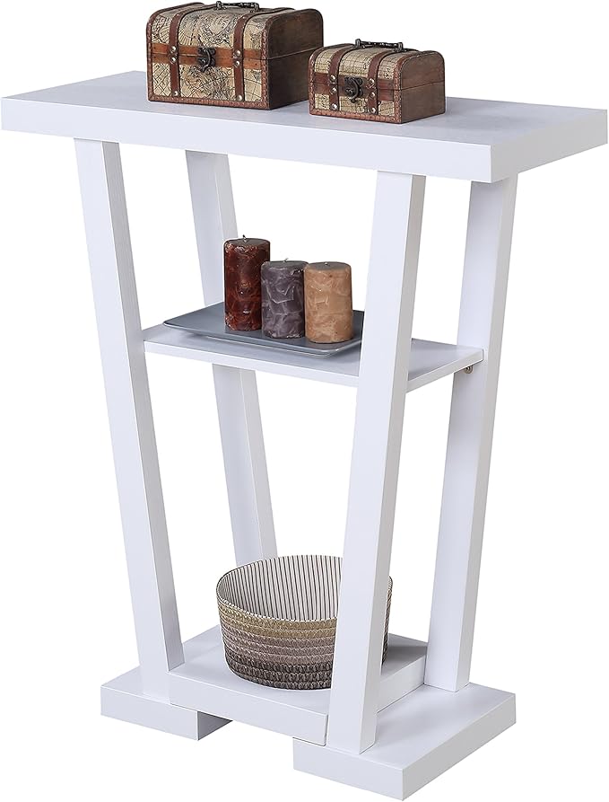 Convenience Concepts Newport V Console Modern Sofa Storage Shelves, Narrow - Image 4