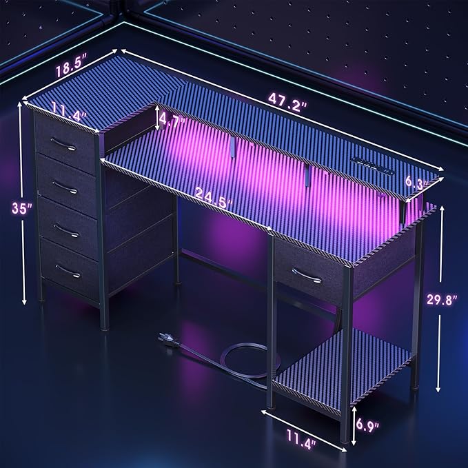 47 Inch Computer Gaming Desk - Image 3