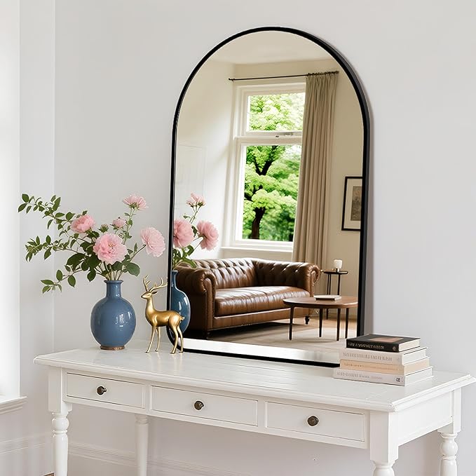 Arched Wall Mirror 24"X36", Modern Farmhouse Mirror Wall Mounted, Curved Arch - Image 5