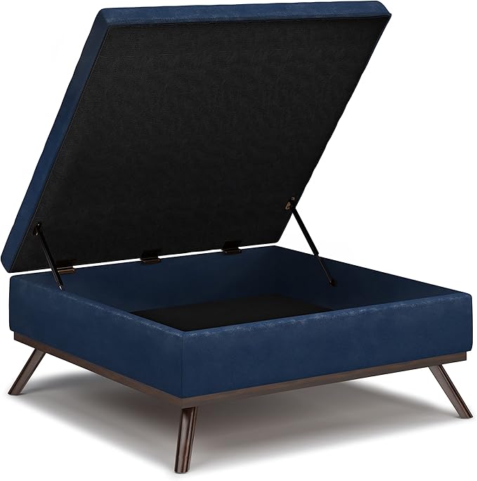 SIMPLIHOME Owen 36 inch Wide Mid Century Modern Square Coffee Table Storage - Image 4