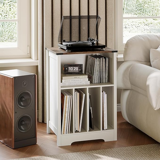 ChooChoo Record Player Stand, Vinyl Record Storage Cabinet, Turntable Stand - Image 3