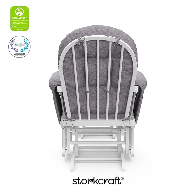 Storkcraft Premium Hoop Glider & Ottoman — GREENGUARD Gold Certified Nursery - Image 7