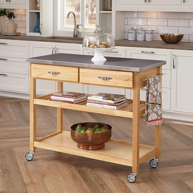 homestyles General Line Brown Kitchen Cart - Image 6