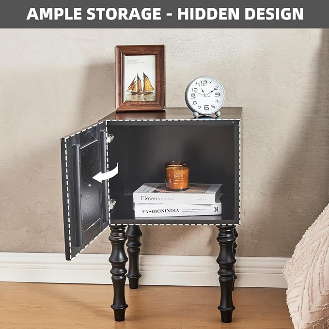 Uniclinens Black Nightstand - Image 3